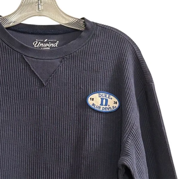 Unwind by League‎ Women's Blue Crew Neck Sweatshirt Size S Casual Long Sleeve - Image 3