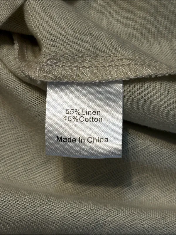 Tuckernuck Tan Floral Cuff Cotton Linen Willow Blouse size XS - Image 9