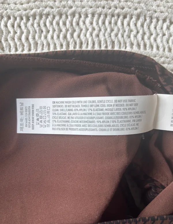 OFFLINE by Aerie NWT REAL ME XTRA brown houndstooth top - Image 6