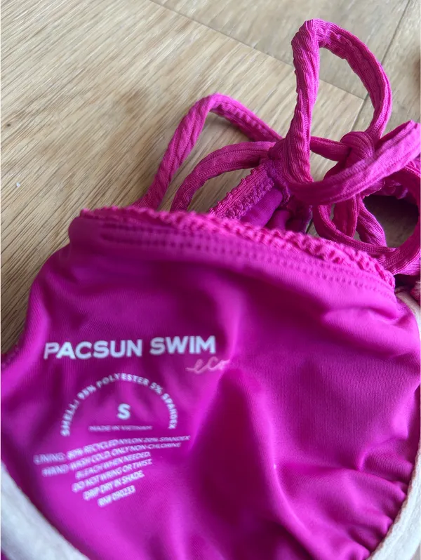 Pacsun swimwear bikini 2 hot pink set - never worn - Image 4