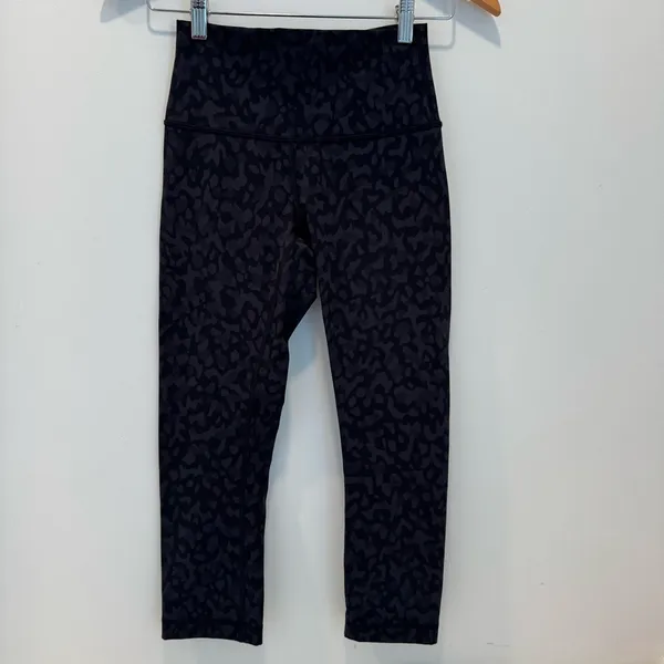 Lululemon Align High-Rise Crop Intertwined Camo Deep Coal Multi size 4 - Image 4