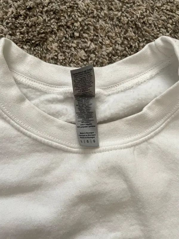 Zeta Embroidered Crewneck White Size L - Image 2