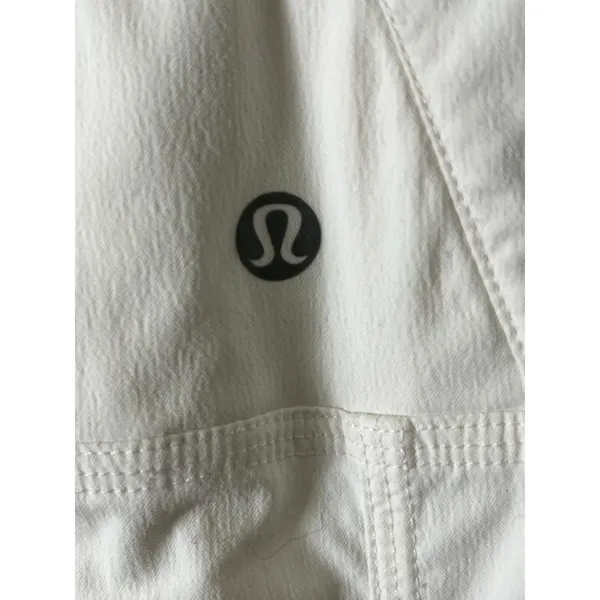 Lululemon Studio Pant II White Ruched Leg Women's Size 6‎ Relaxed - Image 5