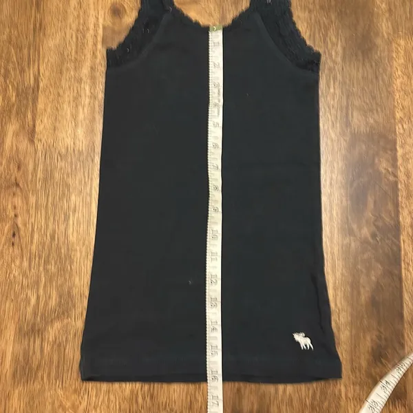 Abercrombie & Fitch Black Tank Top with Lace Straps - Image 7