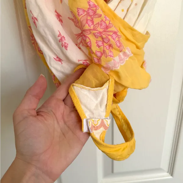 Free People Sweet Thing Bodysuit Pink and Yellow Floral Sleeveless Size L - Image 7