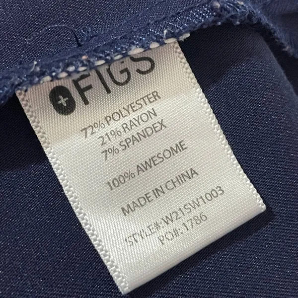 FIGS Kaya Classic V Neck Scrub Top - Blue - XS - Image 7