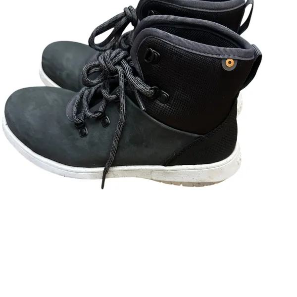 Bogs Cypress Lace ST‎ Steel Toe Waterproof Work Boots Black Grey Womens 7.5 - Image 2