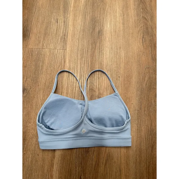 Lululemon Flow Y Bra Nulu‎ Light Blue Yoga Sports Bra Size 8 LW2DHSS - Image 2
