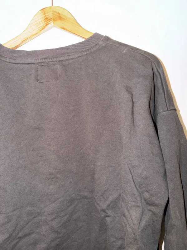 Allfenix Spell Out Womens Charcoal Crewneck Sweatshirt - Image 9