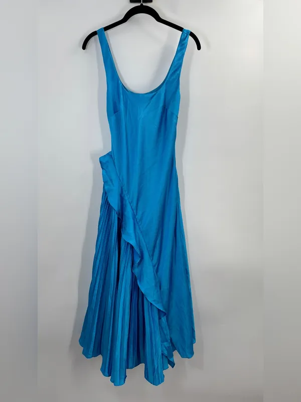 Monique Lhuillier Liv Satin Midi Dress - Image 4