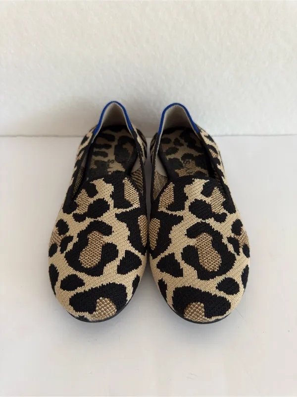 Rothy’s The Almond Toe Loafer Retired Desert Cat Leopard Print Knit Flats 5.5 - Image 4