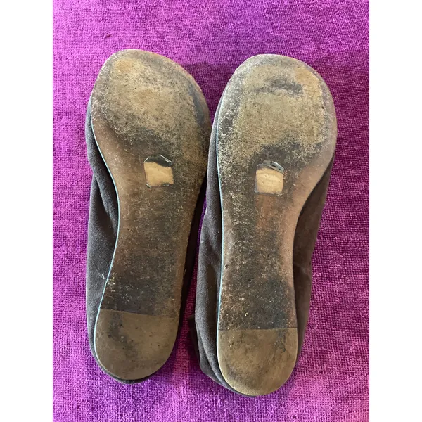 DKNY Brown Suede Ballet Flats Made in Italy Size 38.5 8.5 Shoes Comfy Luxury - Image 4