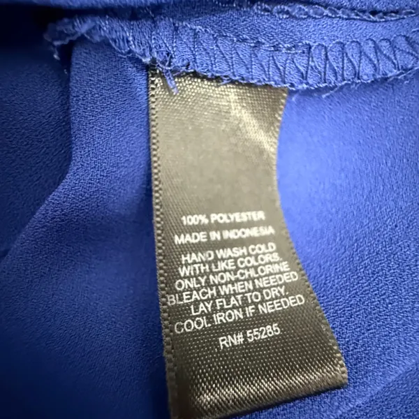 Express Royal Blue Lace Accent Blouse - Image 6