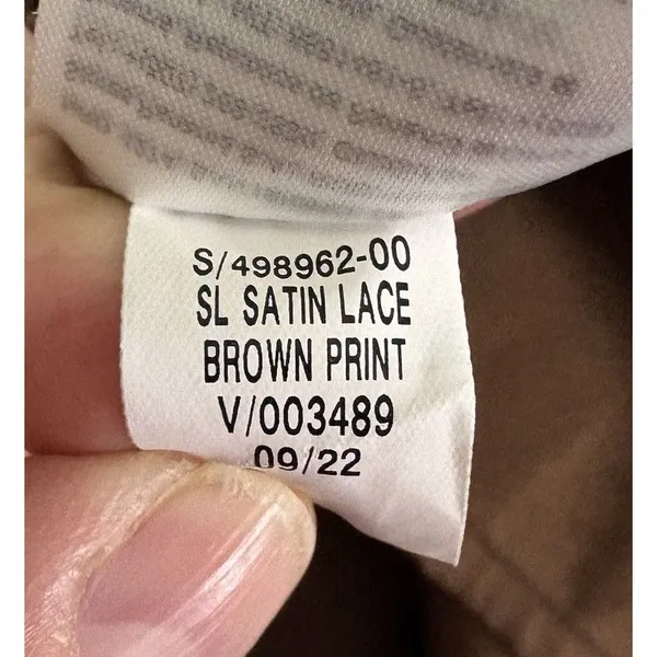 Old Navy Women’sLace-Trimmed Satin Cami Slip Dress M Brown Floral Midi Babydoll - Image 13
