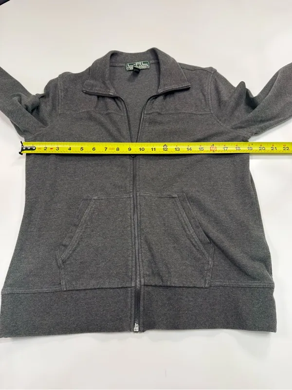 Lauren Ralph Lauren Gray Zip-Up Jacket - Image 4