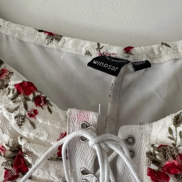 Windsor Lace and Love Floral‎ Corset Tie Up Bodysuit - Image 9