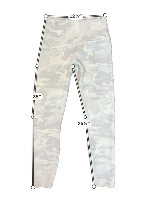 Lululemon Wunder Under HR Tight 25" *Jacquard White Camo Size 8 - Image 3