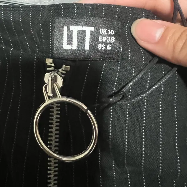 Dolls Kill Love Too True Goth Pinstripe Pants - Image 2