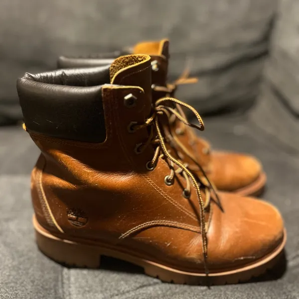 Timberland Waterproof Leather Lace-Up Combat Boots Brown Woman’s US 7.5 - Image 10