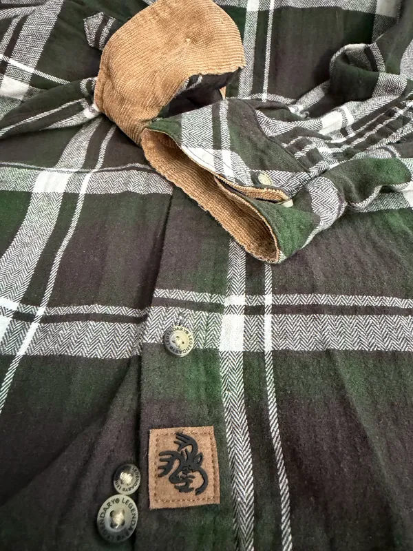 Legendary Whitetails Green and Black Plaid Flannel Button-Down Shirt - Image 2