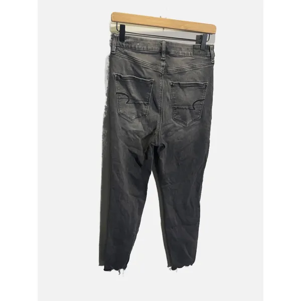 American Eagle‎ Curvy Highest Rise Jegging Women 10 Black Distressed Next Level - Image 4