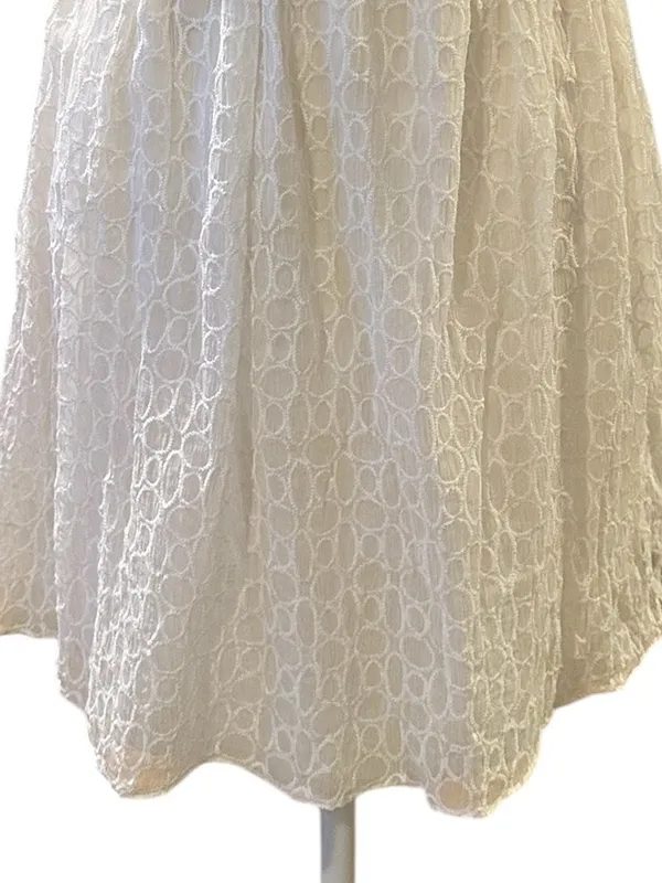 Alice + Olivia Silk Creamy White Ivory Lace Romantic Bridal Tank Mini Dress - Image 7