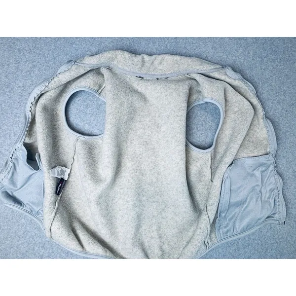 Vintage Eddie Bauer Vest Womens Tan Sherpa ‎ Fleece Full Zip Medium Polartec - Image 10