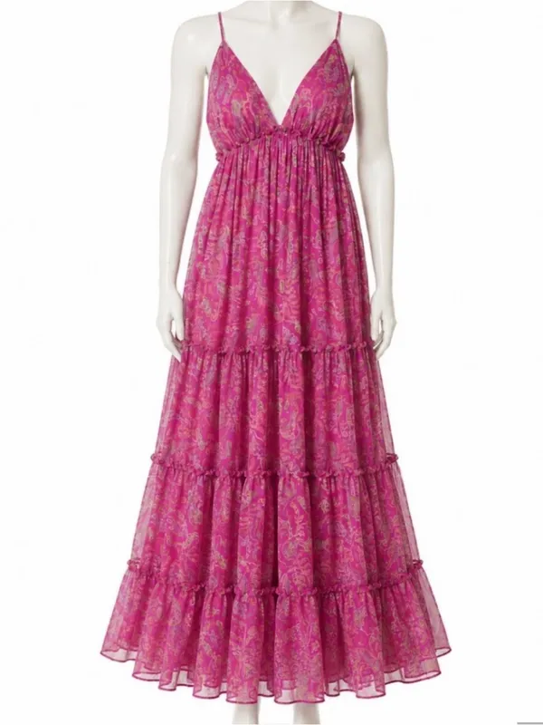 MISA Los Angeles Lia Paisley Chiffon Maxi Dress - Image 3