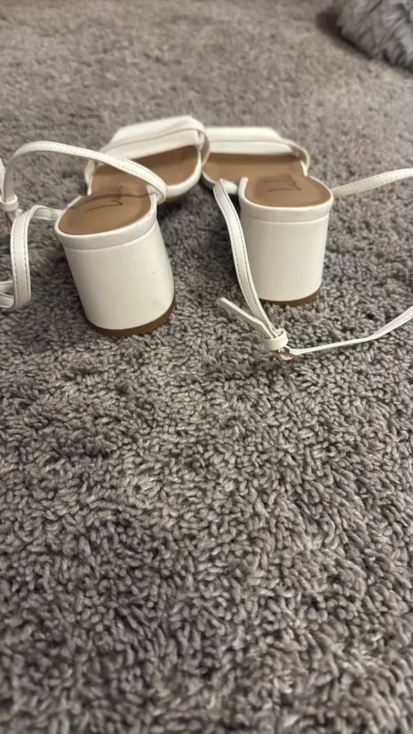Lulus White Lace-Up Heels - Image 2