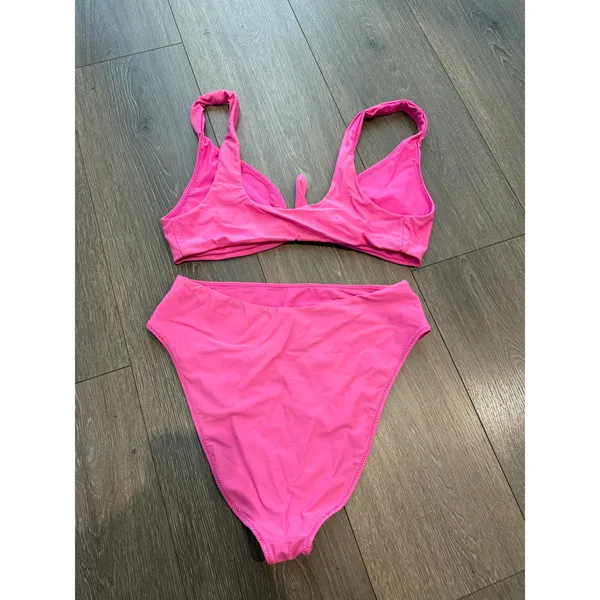 Show Me Your Mumu Mumu Mermaid Hot Pink 2 Piece Bikinis Set MEDIUM - Image 2
