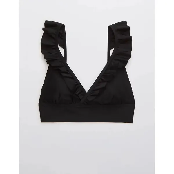 ✨Aerie Ruffle Longline Triangle Bikini Sz Medium Top✨ - Image 5