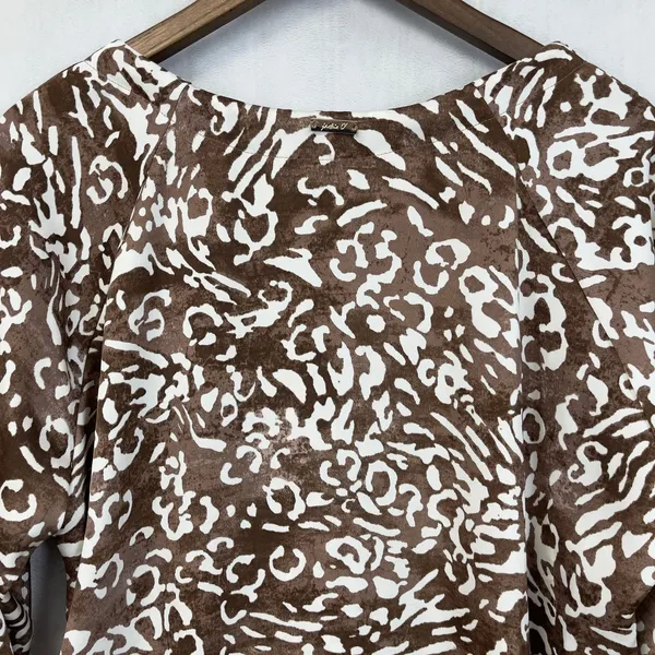 Jackie O Loungewear‎ Maxi Dress Womens Small Resort Coastal Animal Print Stretch - Image 7
