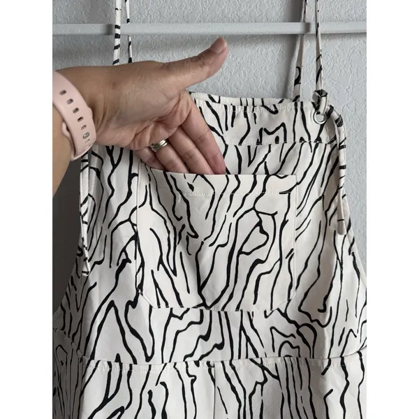 Princess Polly‎ Zebra Print Short Overalls Cream Sz 4 Utopia Romper Festival NEW - Image 7
