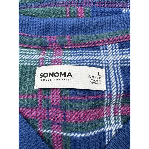 Sonoma Goods Pajama Set XXL Top Pants Green Plaid Thermal Check 2-pc Women's - Image 8