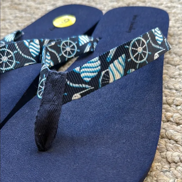 Vera Bradley Navy Flip Flops - Image 6