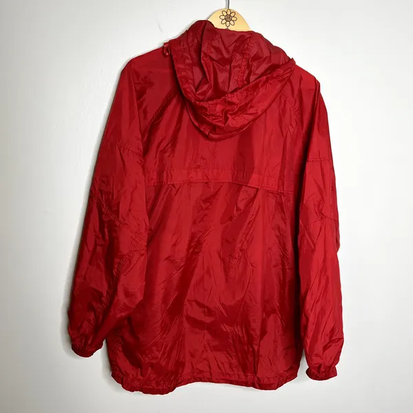 Vintage Ohio State Buckeyes Windbreaker Jacket Red Full Zip Large NCAA OSU - Image 5
