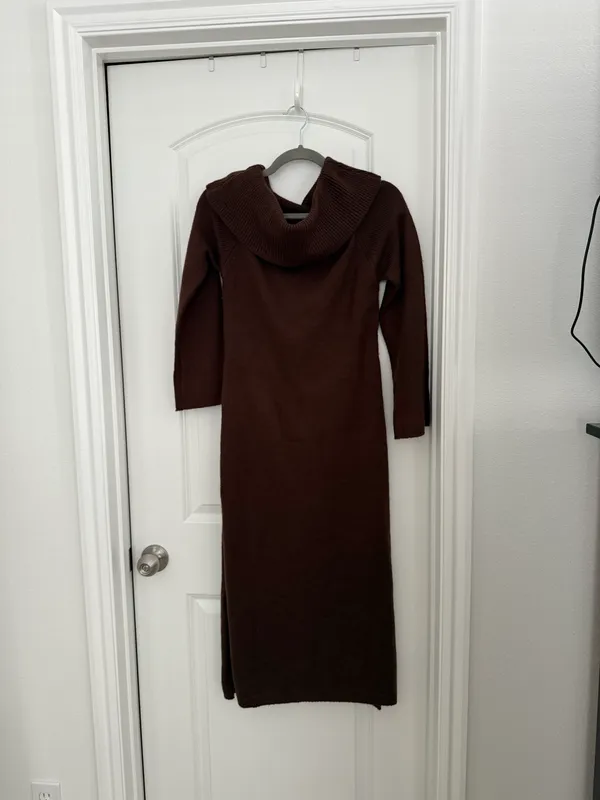Lane201 Chocolate Off The Shoulder Dress - Image 4
