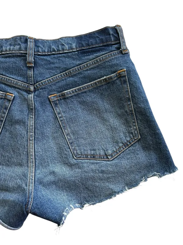 Abercrombie & Fitch The Mom Short High Rise Raw Hem light medium wash size 29 - Image 5