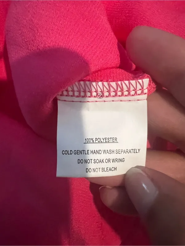 Nwt SELFIE LESLIE DONT WAIT UP ONE‎ SHOULDER WAIST TIE DRESS BARBIE HOT PINK - Image 10