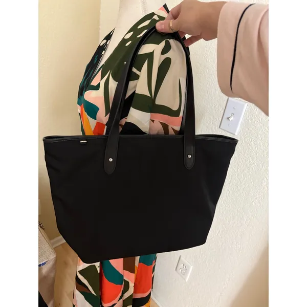 Lauren Ralph Lauren Keaton medium‎ tote bag in black nylon leather - Image 3