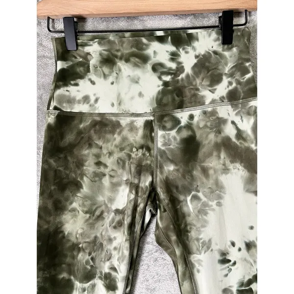 Lululemon Align High-Rise Leggings Olive Green Diamond Dye Tie Dye Yoga Leggings - Image 2