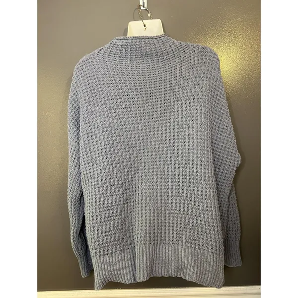 American Eagle Outfitters Sweater Womens XL Gray Waffle Knit Mock Neck Pullover - Image 6