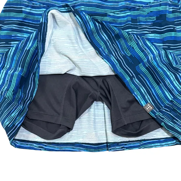 Title Nine Womens Blue Abstract Stripe Athletic Skort Size S Built In Shorts - Image 2