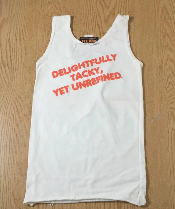 B62 #11 Hooters Girl Worn Uniform Tank From Charlotte North Carolina Xs - Image 5