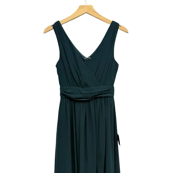 Luus Thoughts of Hue Emerald Green Surplice Maxi Dress size XS NWT - Image 6