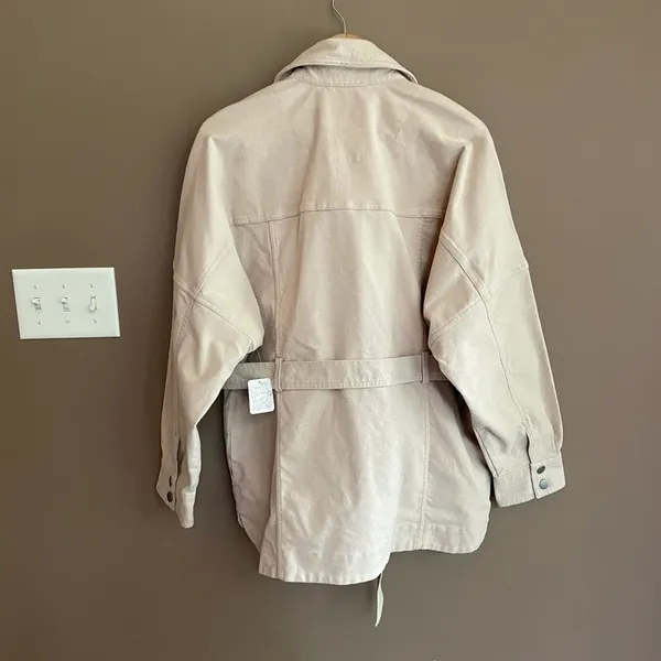 NWT Free People Clyde Shirt Jacket Mineral‎ Medium - Image 4