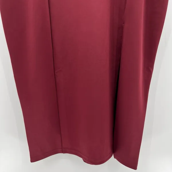 Showpo Big Ideas Midi Dress Size 16 Red Cocktail Thigh Leg Slit Bodycon S005820‎ - Image 4