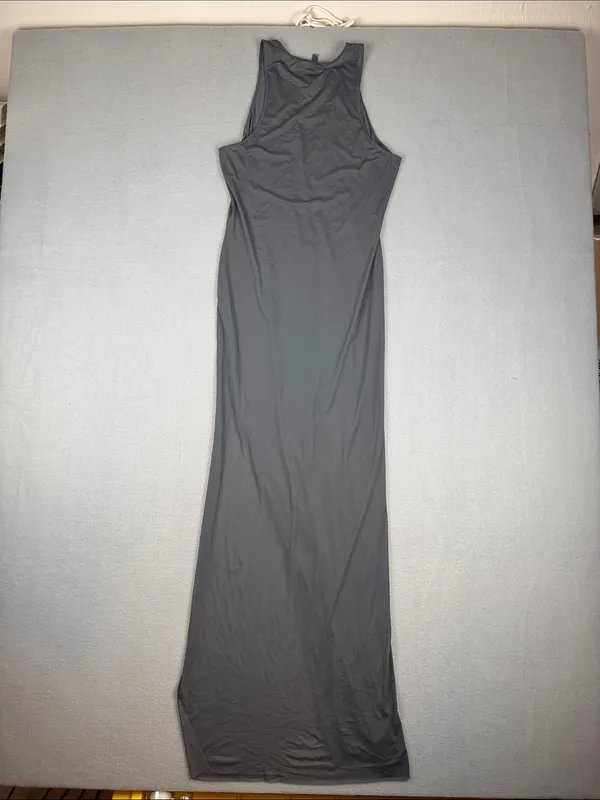 Skims Sheer Maxi Dress with slit in Gunmetal Size: XL - Image 7