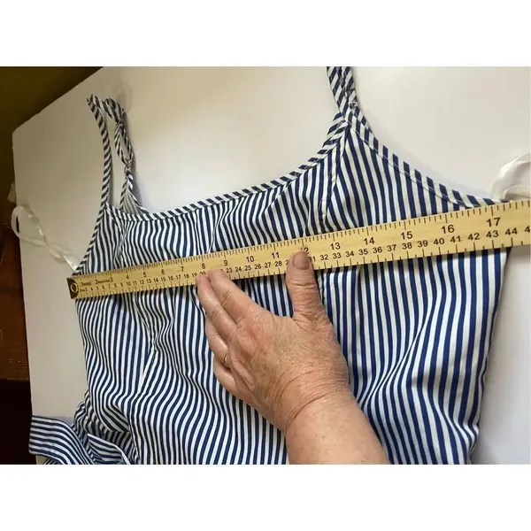 In The Beginning size L sides stripes bows sundress - Image 4