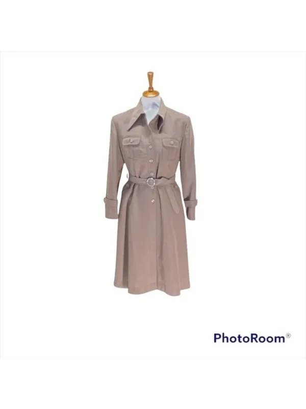 Xin Xin Trench Coat Beige Size M Vintage Preppy Neutral Old Money Spring Classic - Image 2